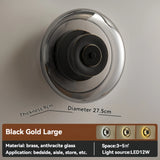 Designer Glass Wall Lamp LED Black Gold Decorative Sconce for Living Room Bedroom Corridor Bedside Background Copper Wall Light