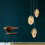 French Luxury Living Room LED Chandelier Bedroom Hotel Villa Glass Art Highend All Copper Pendant Lamp Designer Restaurant Light