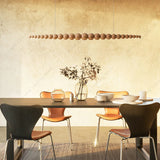 2026 Oriental Solid Wood Carving Chandelier - Long LED Dining Room Light