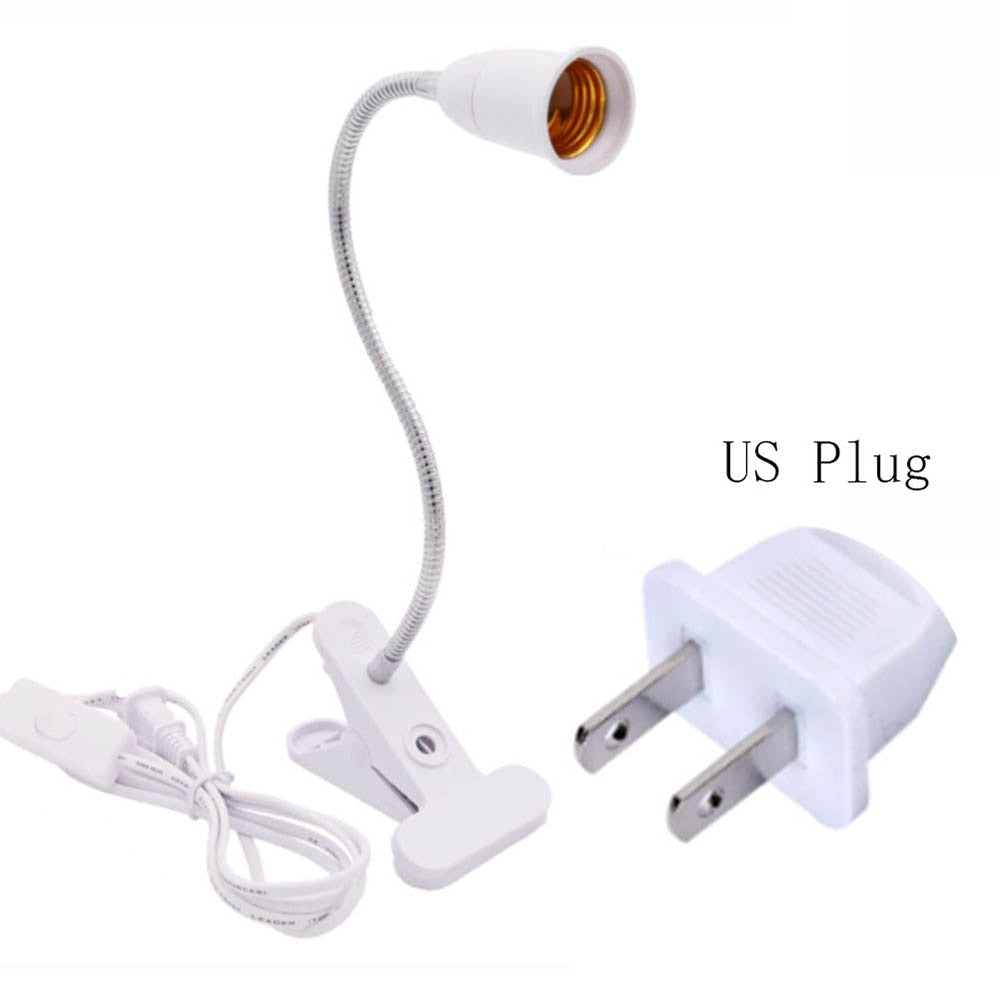 E27 Flexible Extension Converter LED Light Lamp Bulb Extend Adapter Socket Wall Socket Lamp Base Holder Screw Socket EU US Plug