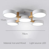 Nordic Modern Macaron Ceiling Lamp Chandelier Bedroom Minimalist Wood Home Decor Living Room Kitchen LED Lighting Fixtures