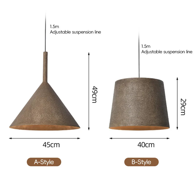 40cm Modern Pendant Light - E27 Hanging Lamp for Bedroom & Kitchen (3-5㎡)