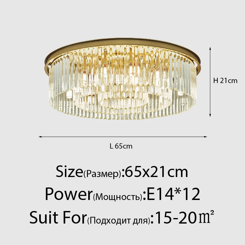 New Modern LED Crystal Chandelier American Living Dining Room Villa Hanging Light Bedroom Ceiling Pendant Lamp Home Decor Lustre