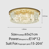 New Modern LED Crystal Chandelier American Living Dining Room Villa Hanging Light Bedroom Ceiling Pendant Lamp Home Decor Lustre