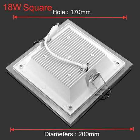 LED Downlight Ceiling 6W 9W 12W 18W Recessed led Ceiling lamp Glass Body AC 85-265V led light + LED Driver