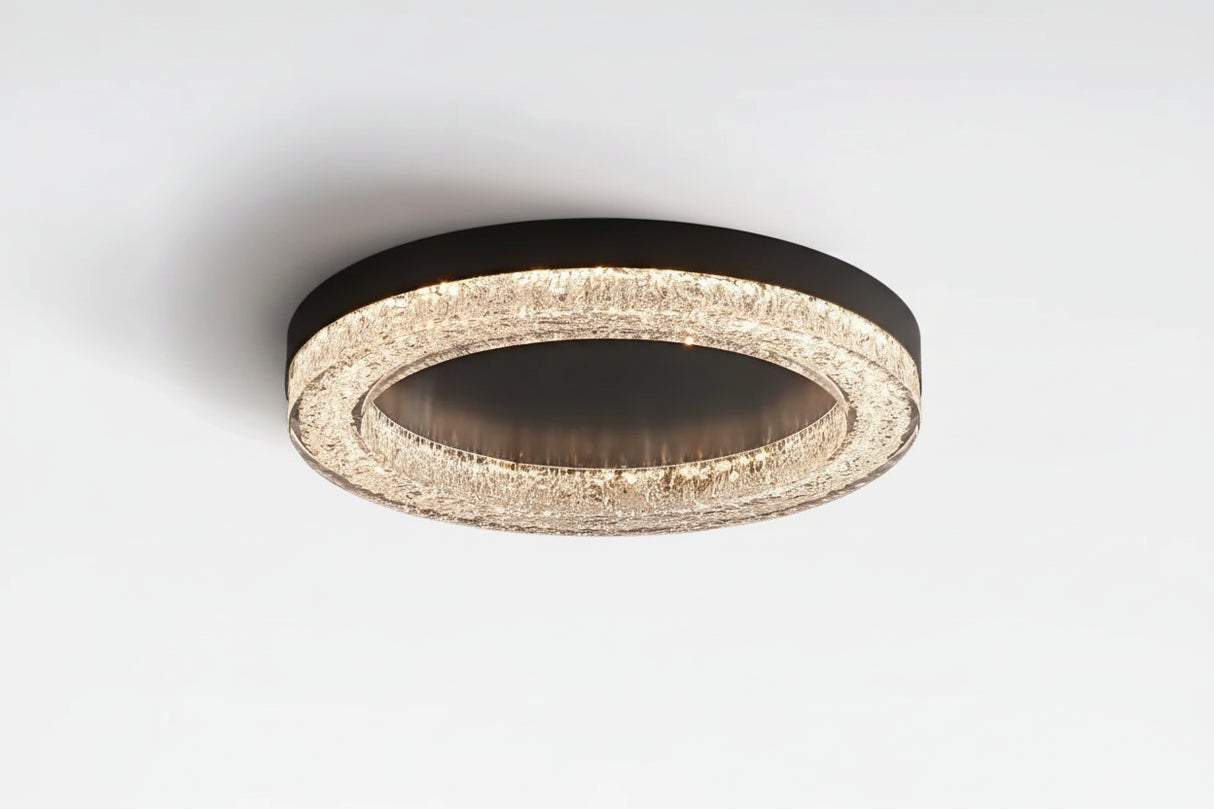 Italian Luxury LED Crystal Chandelier - Modern Flush Mount Ceiling Light