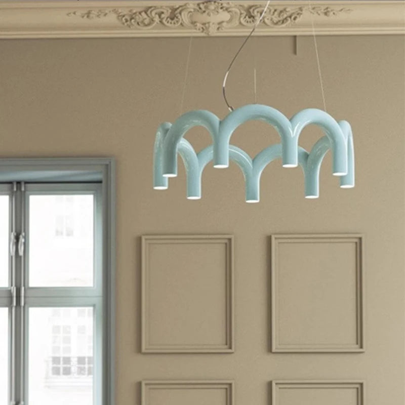 Round arched Modern LED Ceiling Suspension chandelier light ,Restaurant, Bedroom, Living room home decoration,lustre Pendant