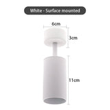 44239492546817GU10 Spotlight Ceiling Surface Mounted Spot Light Shell White Black Adjustable Retail Shop Spot Lamp Housing