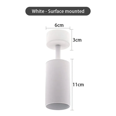 44239492546817GU10 Spotlight Ceiling Surface Mounted Spot Light Shell White Black Adjustable Retail Shop Spot Lamp Housing