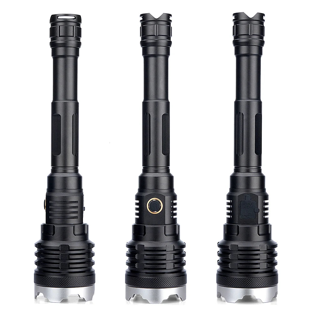 The Most Brightest Led Flashlight XHP110.2 16-core Power Bank 10000mah Torch Usb Rechargeable 21700 Battery Zoomable Lantern 50W