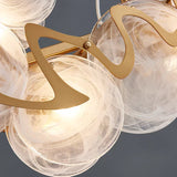 Light Luxury Modern Creative Cloud Glass Pendant Light Simple All Copper Lighting Room Decor for Living Rooms Villa Restaurant