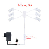 Led Spotlight Wine Cabinet Light Kitchen 2/4/6/8/10/12 Pack Lighting Kit Button Switch EU Plug for Jewelry Showcase Spot Lights