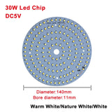 DC5V Dimmable LED chip 5W 6W 10W Surface Light Source SMD 5730 LED Light Beads DIY Tricolor Adjustable LED Bulb White Warm White