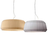 Nordic Fabric Art Annular LED Pendant Light (60cm/80cm) - Modern Simple Ring Ceiling Chandelier Lamp Fixture for Living Room, Bedroom & Hotel Decor