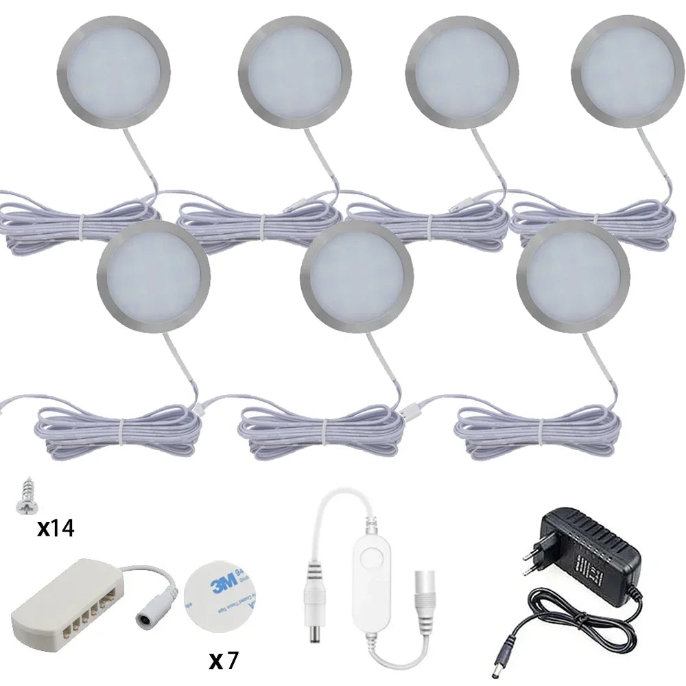 Tuya Wifi 12V LED Under Cabinet Lighting Dimming White/ Warm White Kitchen Counter Furniture Lighting Kit for Alexa Google Home