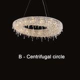 2025 Modern Luxury Round Oval Crystal Chandelier For Living Dining Room Chrome Luster LED Pendant Lights Hotel Duplex Villa Lamp
