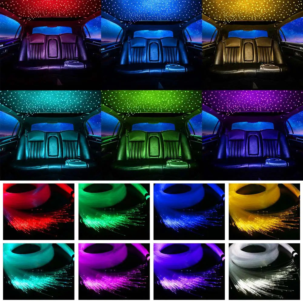 1/2/4 Split Fiber Optic Light Kit - RGBW Starry Sky Lamp with Bluetooth App & Music Sync - Distributed Ceiling Star Light for Car & Home