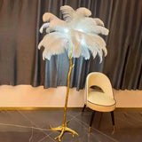 Nordic Ostrich Feather Floor Lamp - Luxury Standing Lamp for Living Room & Bedroom
