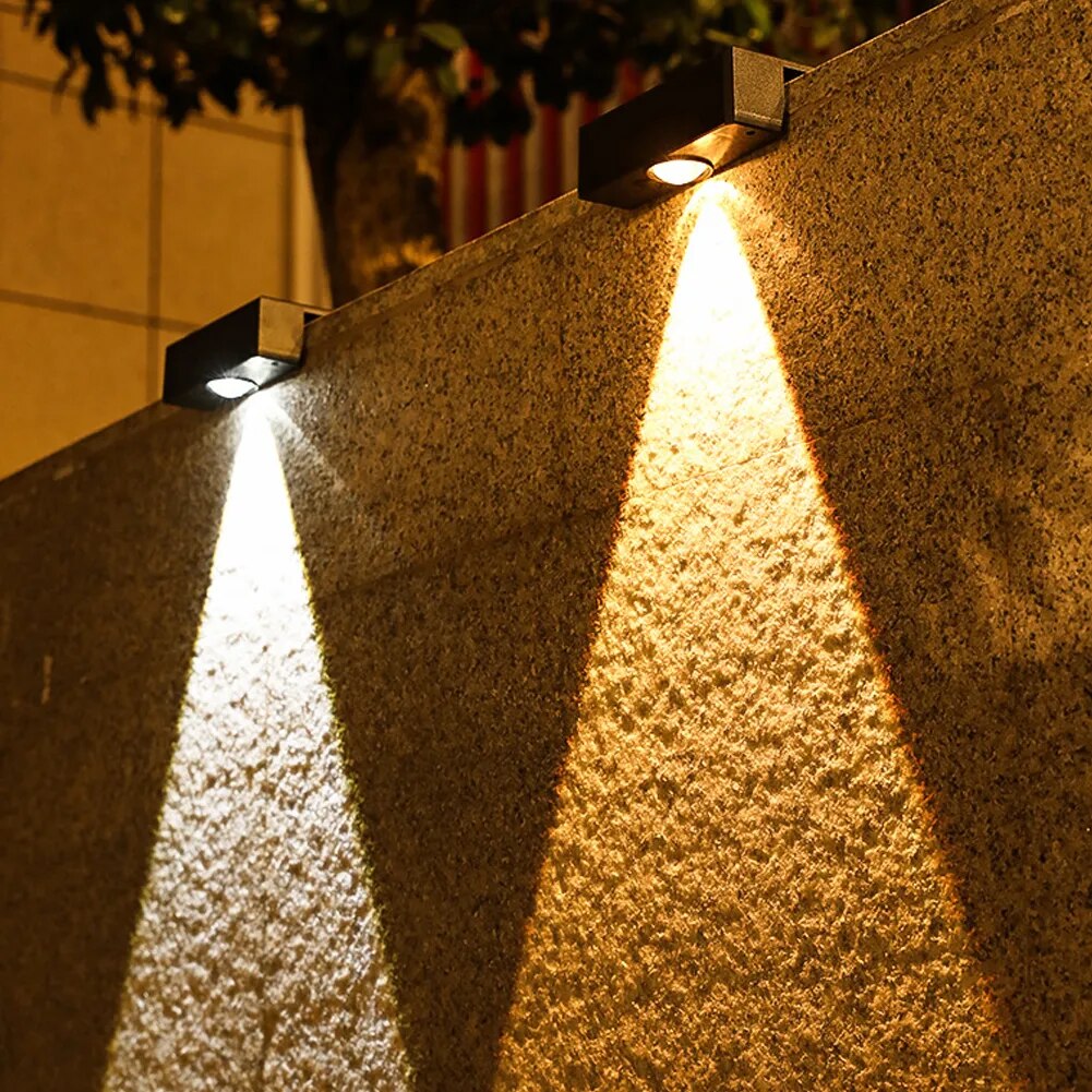 Solar Light Outdoor Wall Spot Light Wall LED Light Wall Lamp Waterproof Garden Decoration Lamp Fence Corridor Sunlight Stairs