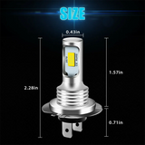 2Pcs H7 H4 Led Car Fog Light Bulbs H1 H8 H9 H11 9005 9006 Super Bright CSP LED Headlight DRL Lamp Kit High Low Beam 6000K 12V