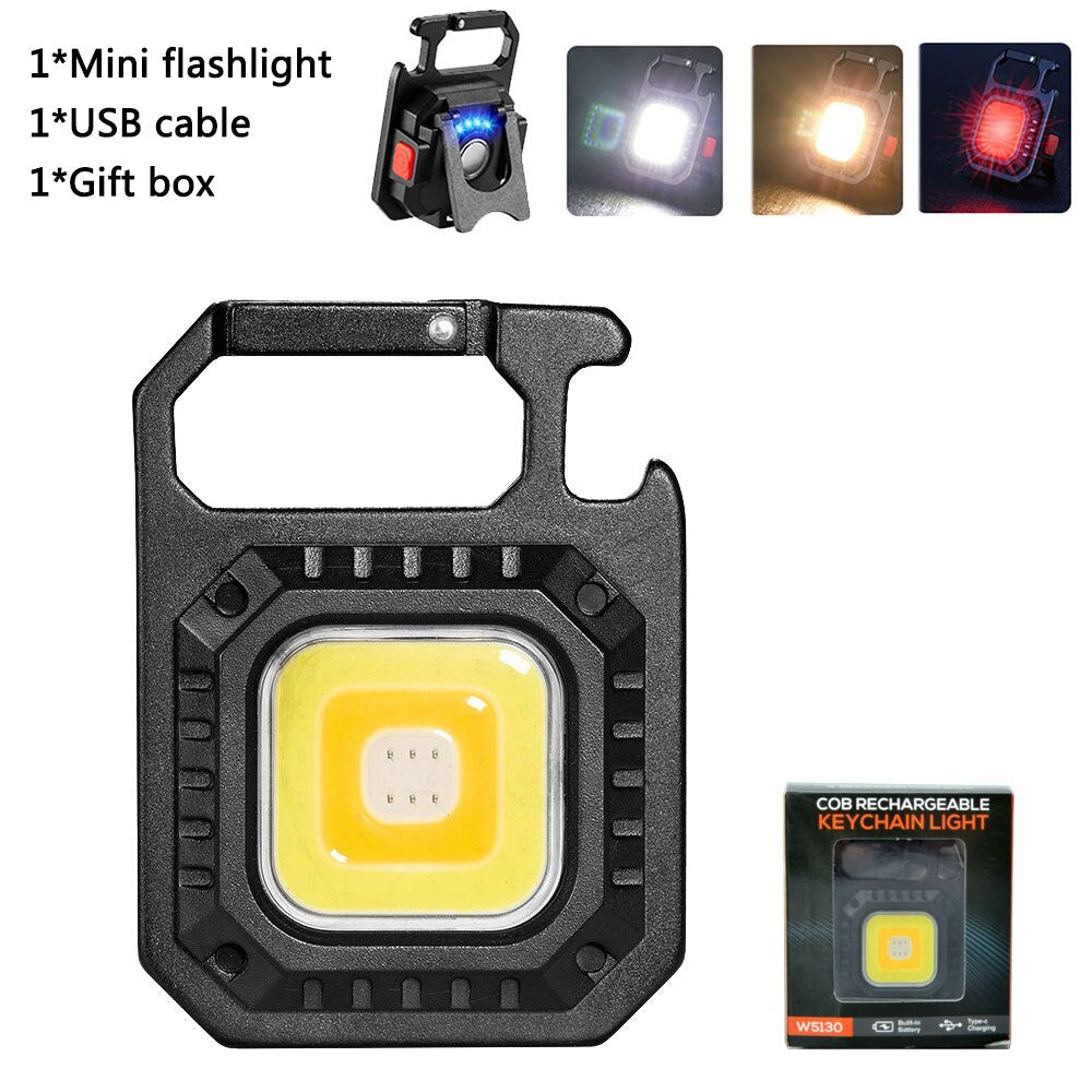 Portable LED Torch Mini Powerful Flashlight Waterproof Torch Pocket Work Light Multifunctional LED Lantern Camping Fishing Light
