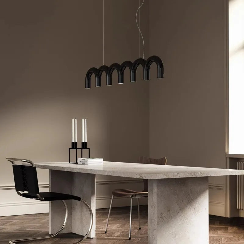 Round arched Modern LED Ceiling Suspension chandelier light ,Restaurant, Bedroom, Living room home decoration,lustre Pendant