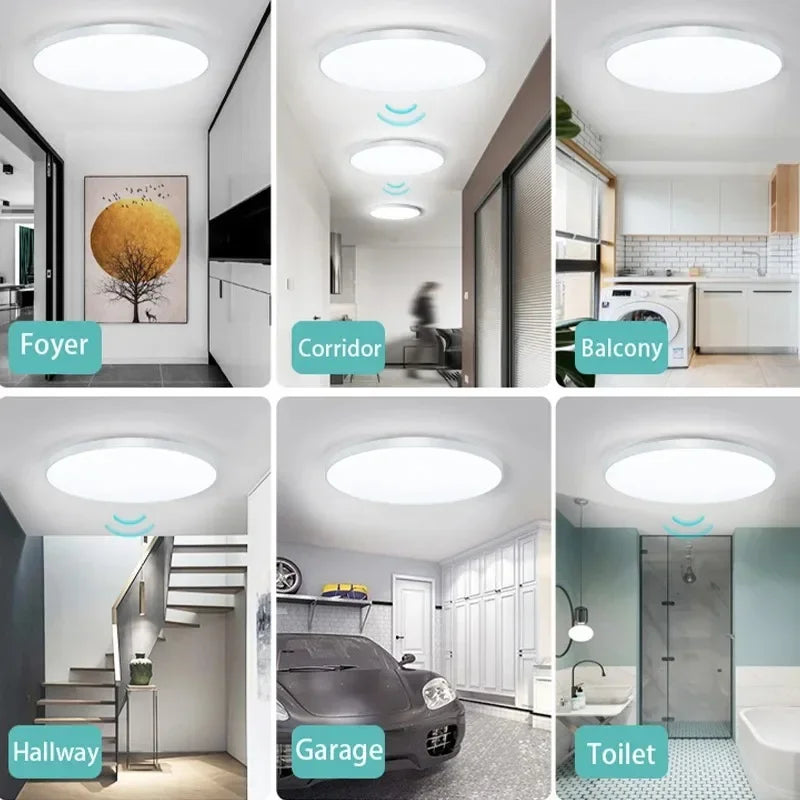 Radar Sensor LED Ceiling Lights Auto Delay Motion Sensor Light Smart Home Lighting Ceiling LampRoom Hallways Corridor