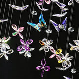 Chandelier Over the Dining Table Kitchen Island Pendant Light Dining Room Butterfly Design Chandelier Crystal Hanging Lamp