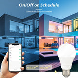 Aubess 15W E27 WiFi Smart Light Bulb RGB Dimmable Led Light Smart Lamp, Support Tuya Smart Life Yandex Alice Alexa Google Home