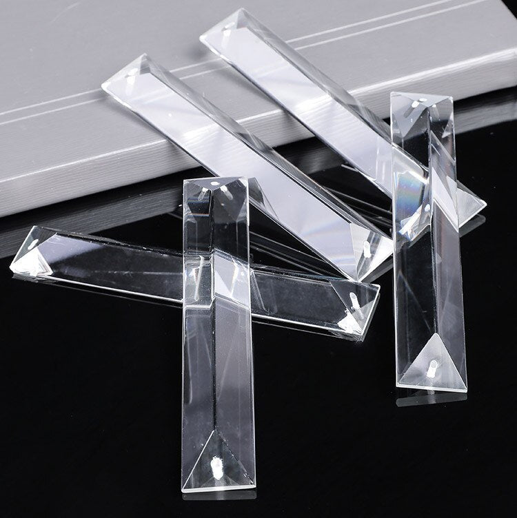 Camal 1pcs K9 Glass Rectangle Hanging Crystal Chandelier Prism Drop Pendant In One Or Two Holes For Lighting Parts Lamp Decor