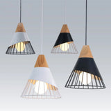 Modern personality E27 LED pendant lights black and white color hanging lamps for bedroom kitchen living room restaurant store