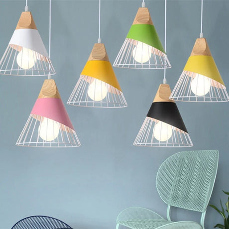 Modern personality E27 LED pendant lights black and white color hanging lamps for bedroom kitchen living room restaurant store
