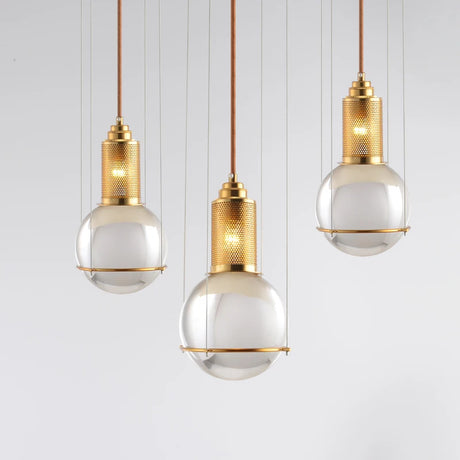 Nordic Simple Glass Ball Chandelier Bar Loft Transparent Crystal Chandelier For Restaurant Bedroom Living Room Lighting