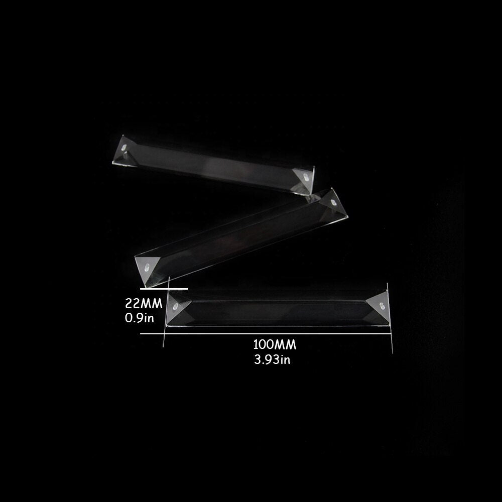 Camal 1pcs K9 Glass Rectangle Hanging Crystal Chandelier Prism Drop Pendant In One Or Two Holes For Lighting Parts Lamp Decor