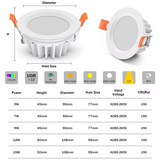 IP65 Waterproof Downlight Spotlights Anti-glare LED Ceiling Recessed Spot Light Anti-glare Kitchen Bathroom Shower Room Lighting
