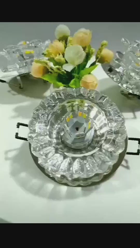 Crystal Spotlight LED Ceiling Light Embedded Living Room Downlight Ceiling Aisle Light Corridor Light