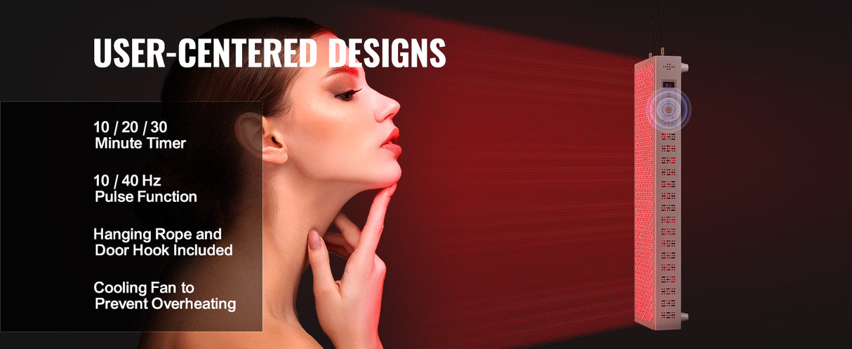 Red Light Therapy for Whole Body Dual-Chip LEDS Pulse Red 660nm Near Infrared 850nm Light Therapy Panel for Pain Relief