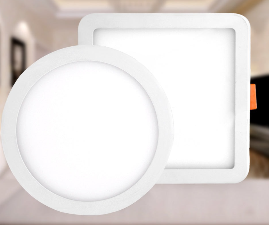 Ultra Bright 6W 8W 15W 20W Led Ceiling Recessed Downlight Round/Square Panel light 1800Lm Led Panel Bulb Lamp Light Cool White