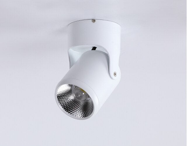 Dimmable rotating LED downlight surface mounted adjustment COB ac85-265V 5W7W10W12W 15W LED ceiling spotlight