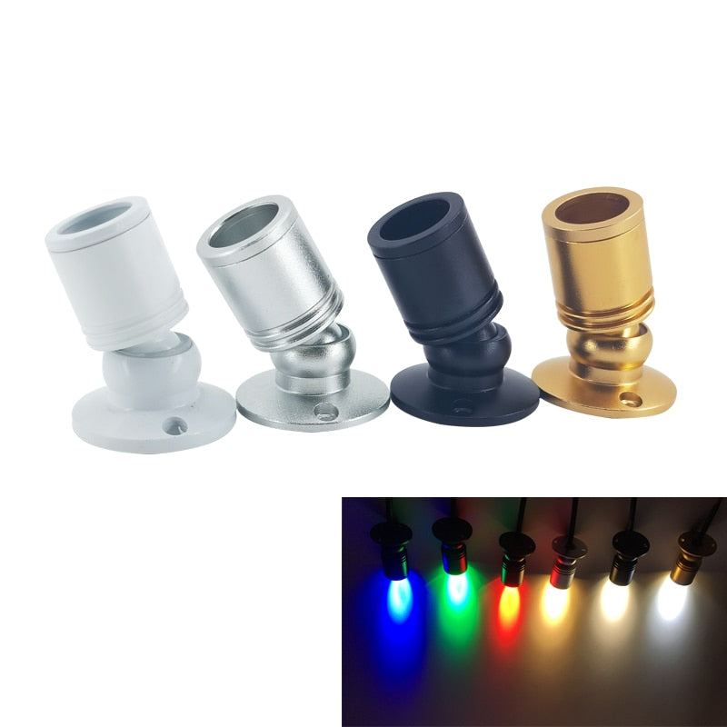 10 pcs 1W 3W LED Warm White AC85-265V Mini Surface Mounted Light Led Downlight Jewelry Cabinet Lamp DC12V Mini Spotlight Lamp