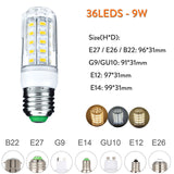 1000 Lumen 6W 12W 15W 20W 25W LED Corn Light Bulbs 110V 220V E27 B22 Luce LED E14 G9 GU10 Screw Base Neutral White Lamps 360 Ray