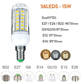 1000 Lumen 6W 12W 15W 20W 25W LED Corn Light Bulbs 110V 220V E27 B22 Luce LED E14 G9 GU10 Screw Base Neutral White Lamps 360 Ray