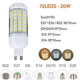 1000 Lumen 6W 12W 15W 20W 25W LED Corn Light Bulbs 110V 220V E27 B22 Luce LED E14 G9 GU10 Screw Base Neutral White Lamps 360 Ray