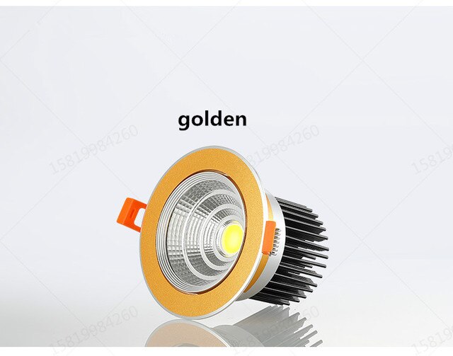 10pcs Dimmable LED COB Spotlight Ceiling Lamp AC85-265V 3W 5W 7W 9W 12W 15W Aluminum Recessed Downlights Round Panel Light