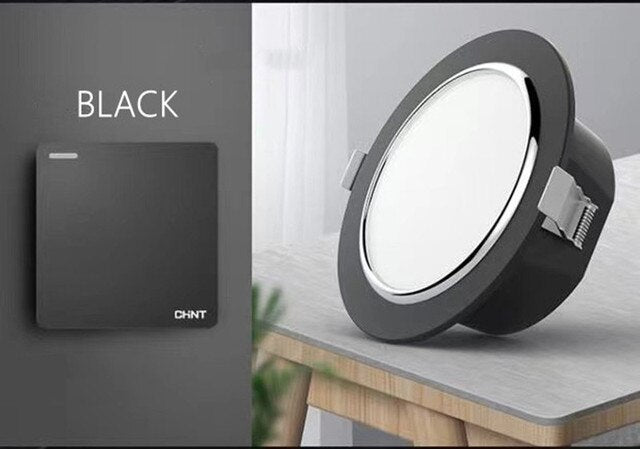 10pcs/lot 3W 5W 9W 12W Recessed Anti-glare LED Downlight 85-265V Round Ceiling Lamp Spot Ligh Home Living Room Bedroom Lighting