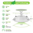 12PCS LED Downlight Ceiling 5W 6W 7W 8W 12W 15W Warm White/Cold White 3000K Led Light AC 220V 230V 240V