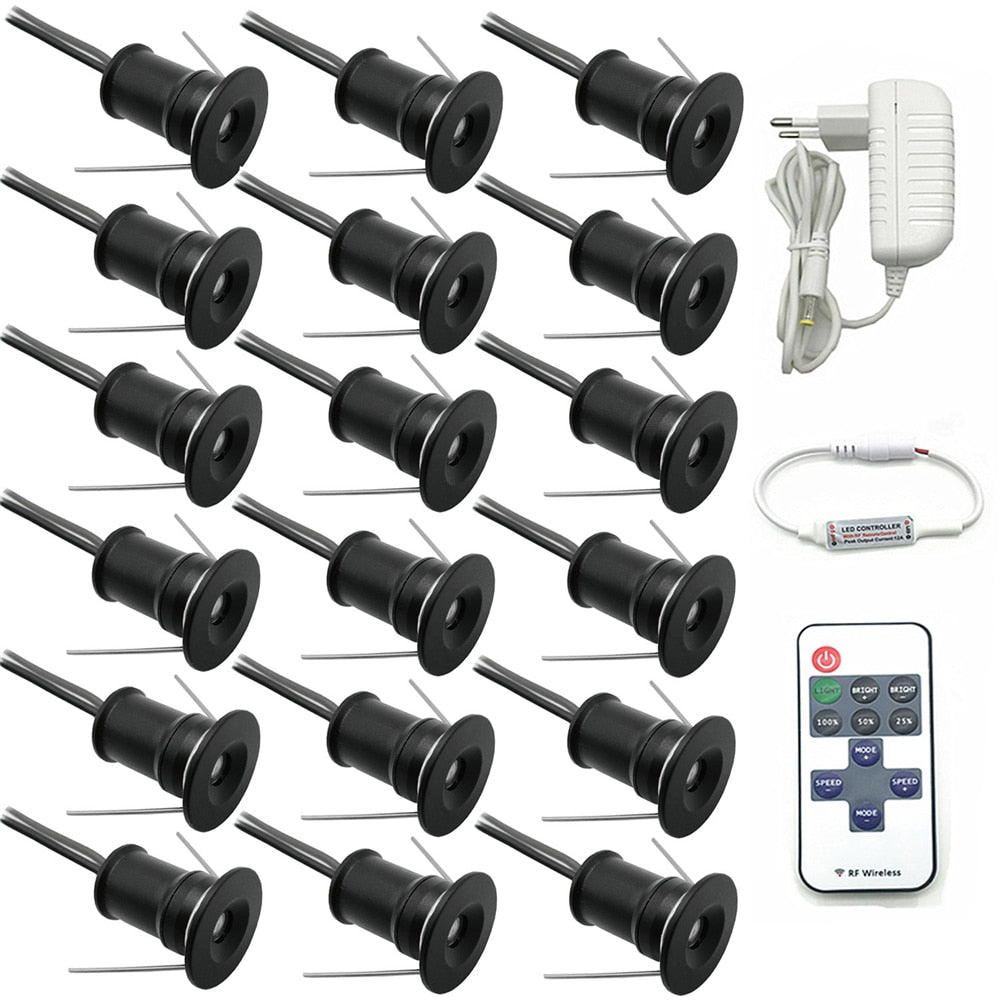 12V Mini Indoor Downlight Dimmable Led Spots Canopy 1W Stair Cabinet L ...