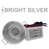 1W Dimmable Spotlight Recessed Ceiling LED Mini Downlight CRI Ra 90 AC85-277V 110V 220V Aluminum 52mm