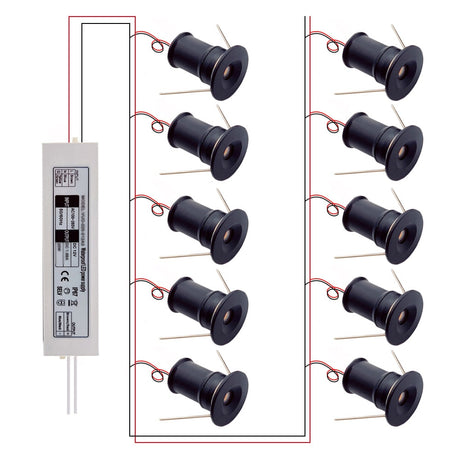 1W IP65 Mini LED Downlight with Transformer Ambient Spotlight 12V Small Spot Light Stairs Ceiling Lamp Cabinet Corridor Light