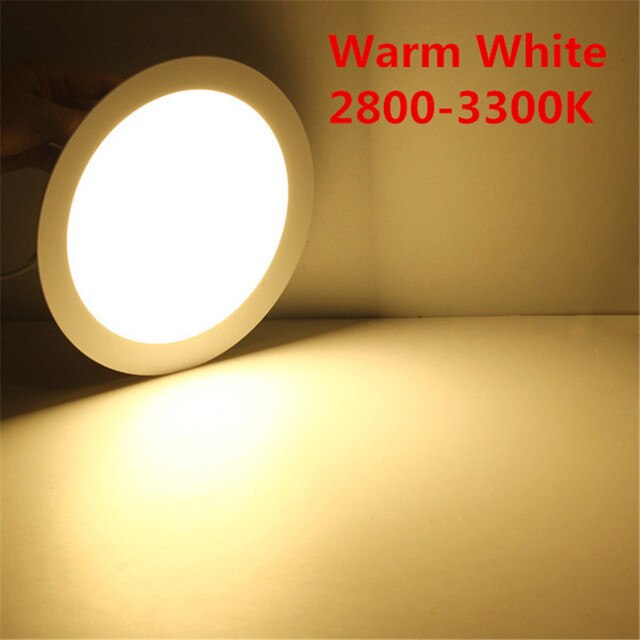 20pcs Ultra Bright 3W 6W 9W 12W 15W 18W Led Ceiling Recessed Downlight Round/Square Panel light 1800Lm Led Panel Bulb Lamp Light